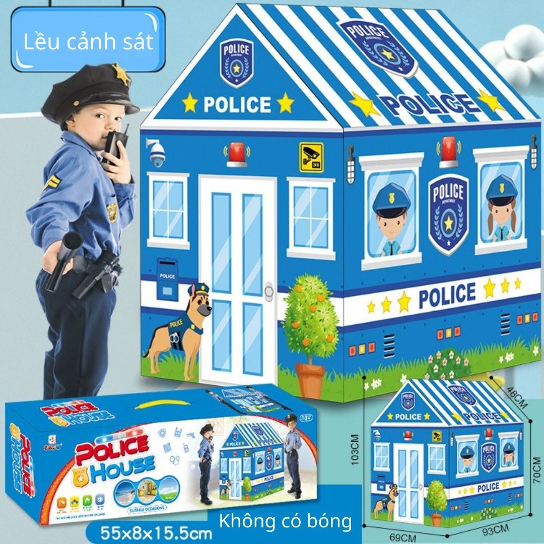 Đồ chơi trong nhà Lều kẹo trẻ em, cảnh sát, cứu hỏa, công chúa, siêu thị, khủng long EASYTOY