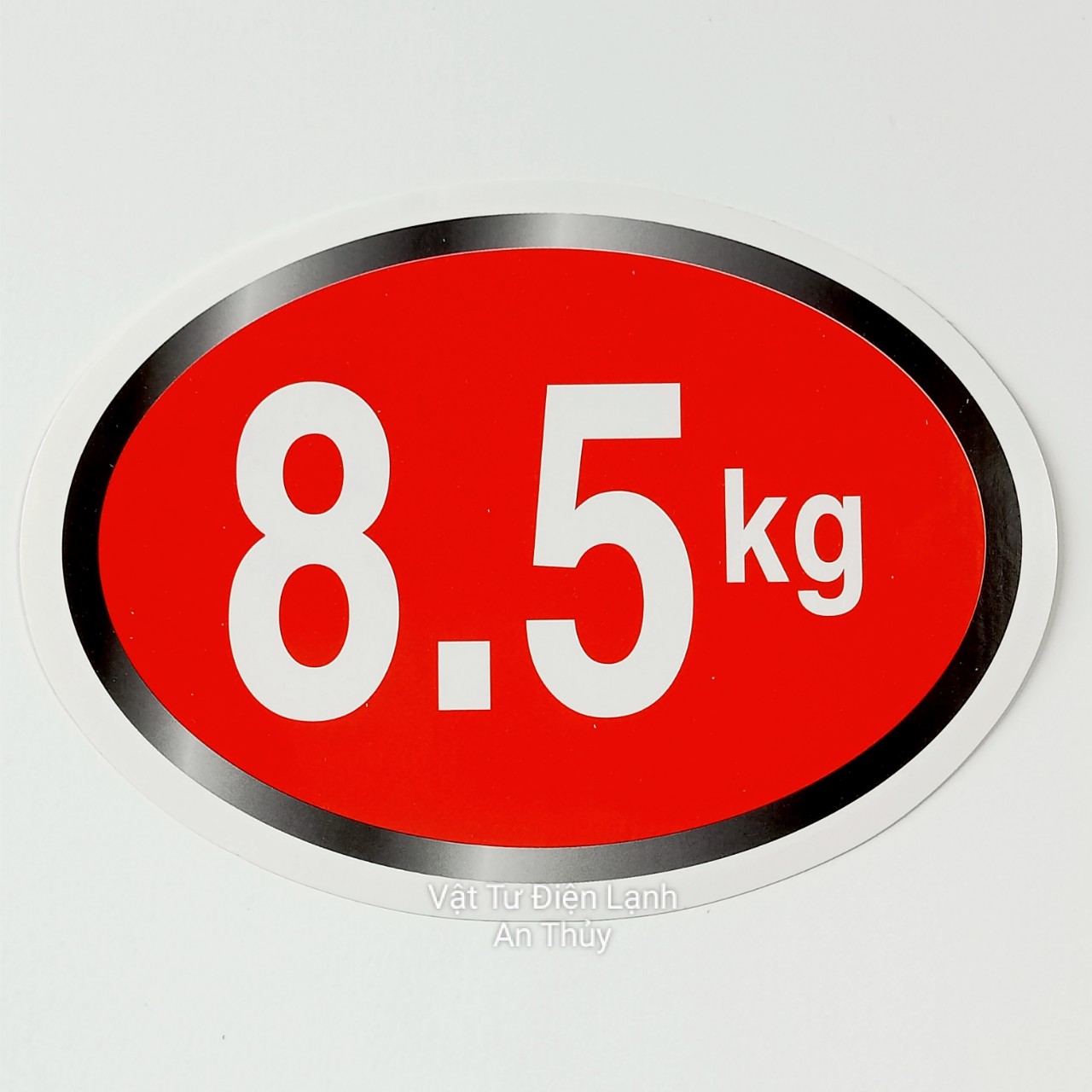 Combo 10 tem 8.5kg dán máy giặt - Tem KG máy giặt - Tem số máy giặt - Tem trang trí máy giặt - Tem trọng lượng máy giặt