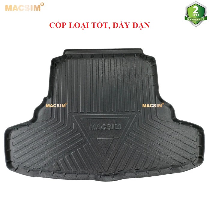 Thảm lót cốp xe ô tô (qd) Lexus IS 2013-2021 chất liệu TPV thương hiệu Macsim màu đen