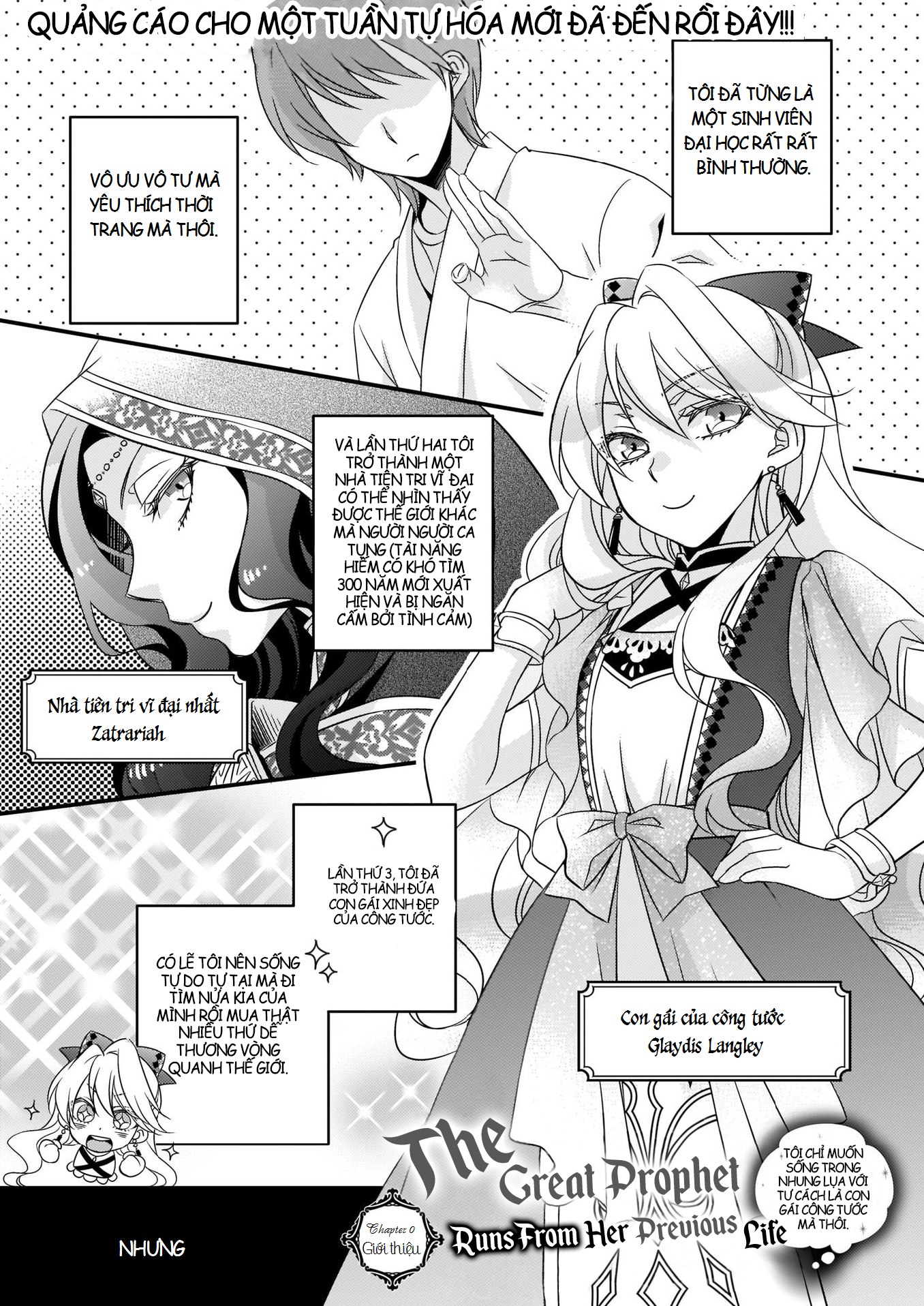 nhà tiên tri vĩ đại trốn chạy khỏi tương lai sắp đặt chapter 1 1