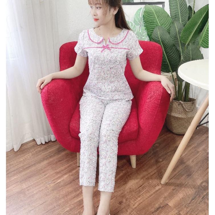 Đồ bộ mặc nhà cổ ren 4 màu siêu xinh ảnh thật