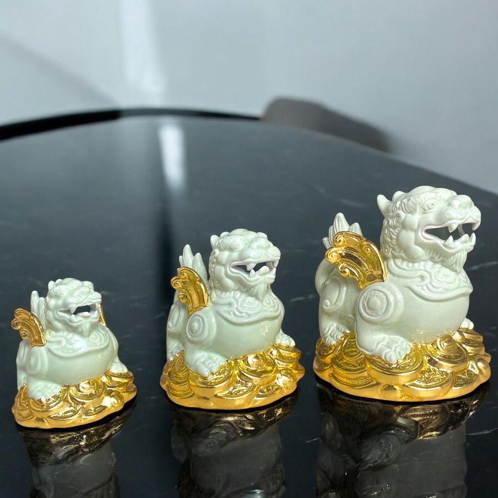 Cóc Tỳ Gốm Xanh Ngọc Dát Vàng RỒNG VIỆT- Biểu Tượng Phong Thủy Thiềm Thừ và Tỳ Hưu chiêu tài hút lộc