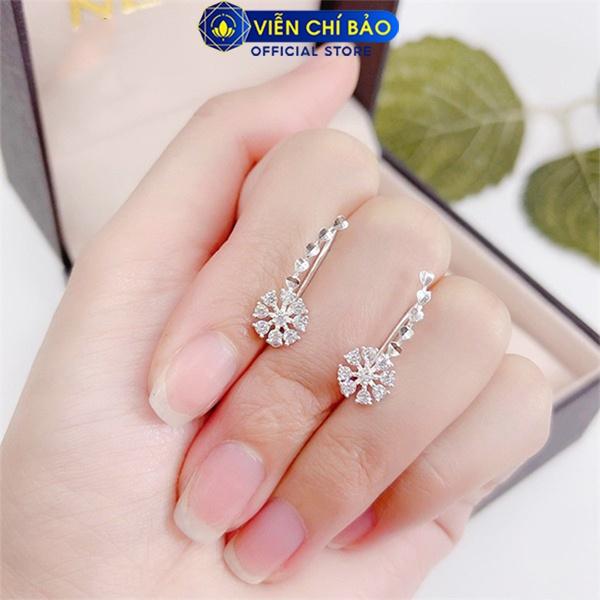 Bông tai bạc nữ Star Flower chất liệu bạc 925 thời trang phụ kiện trang sức nữ thương hiệu Viễn Chí Bảo B400094