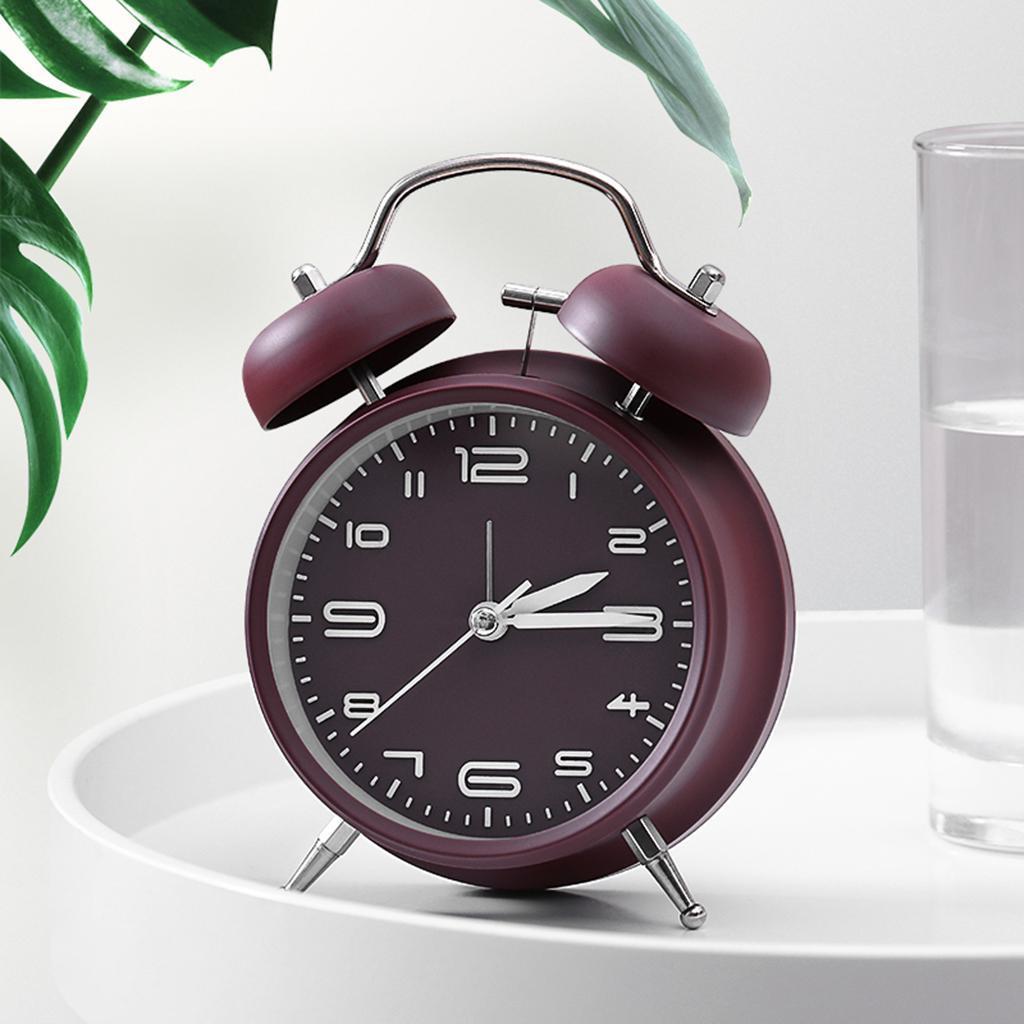 2 Pieces Mechanical Alarm Clock, Retro Style Wind Up Mechnical Alarm Clock,