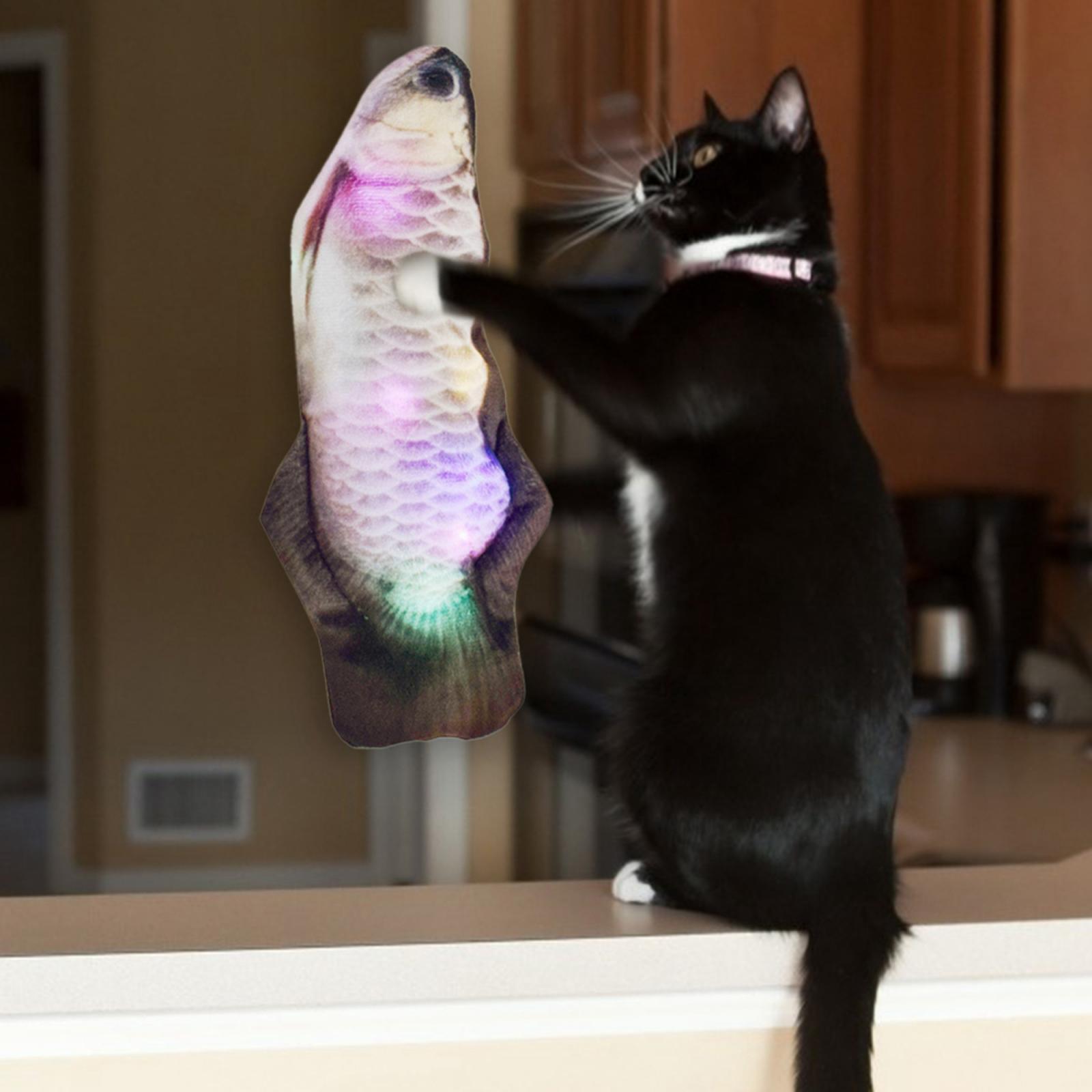 Electric Fish Interactive Pet Cat Wagging Simulation Toy