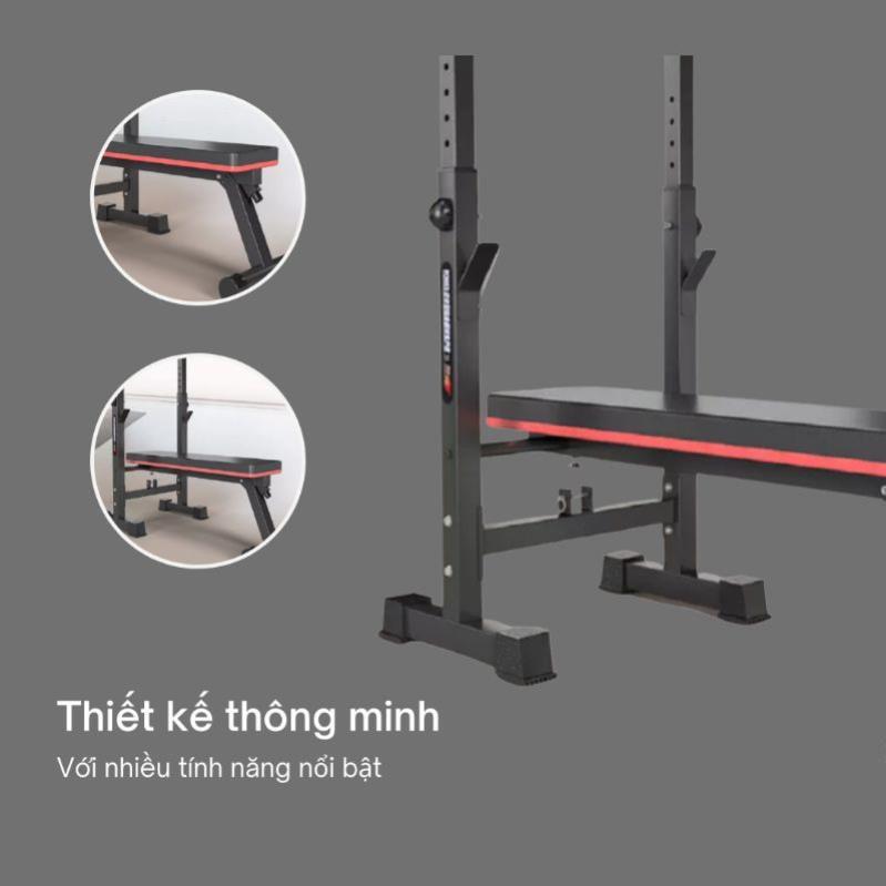 Ghế tập tạ kết hợp giá đỡ tạ TK-002 (chưa bao gồm bánh tạ và đòn tạ)