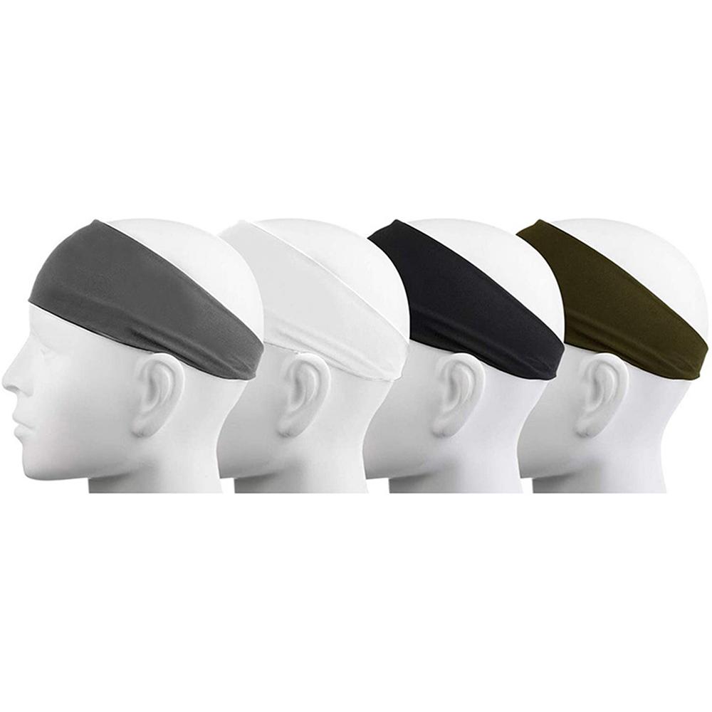 Set 4 Cái Băng Đô Thể Thao Thấm Hút Mồ Hôi Thoáng Khí Chống Trơn Unisex