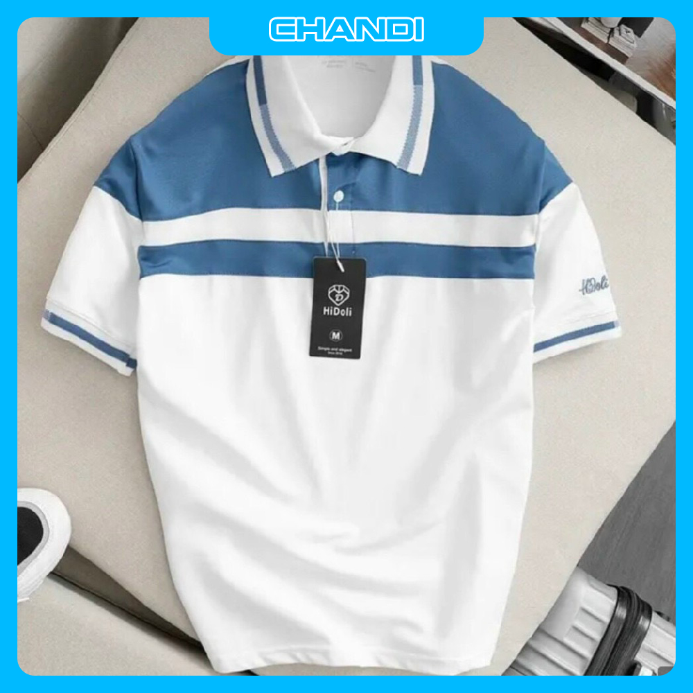 Áo Thun Polo Cặp Nam Nữ Tay Ngắn Unisex thương hiệu Chandi thiết kế cố bẻ thêu không bong tróc khi giặt PLN33