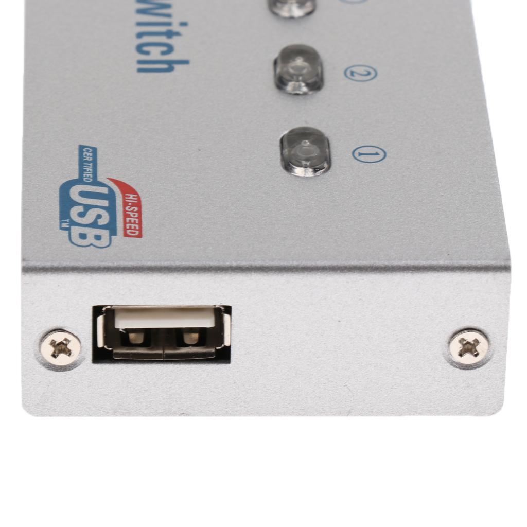 USB Switch KVM 4 Ports HUB For PC