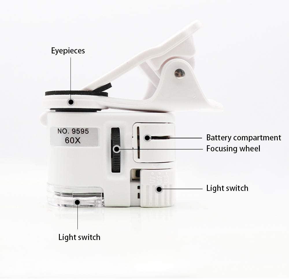 Kính hiển vi điện thoại di động kính lúp 60x cầm tay