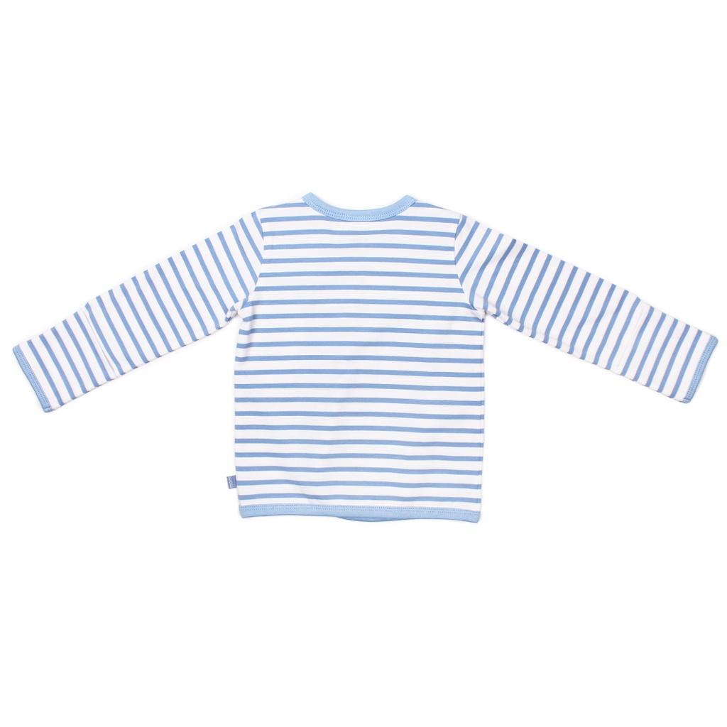 Bộ dài tay cài lệch kẻ xanh