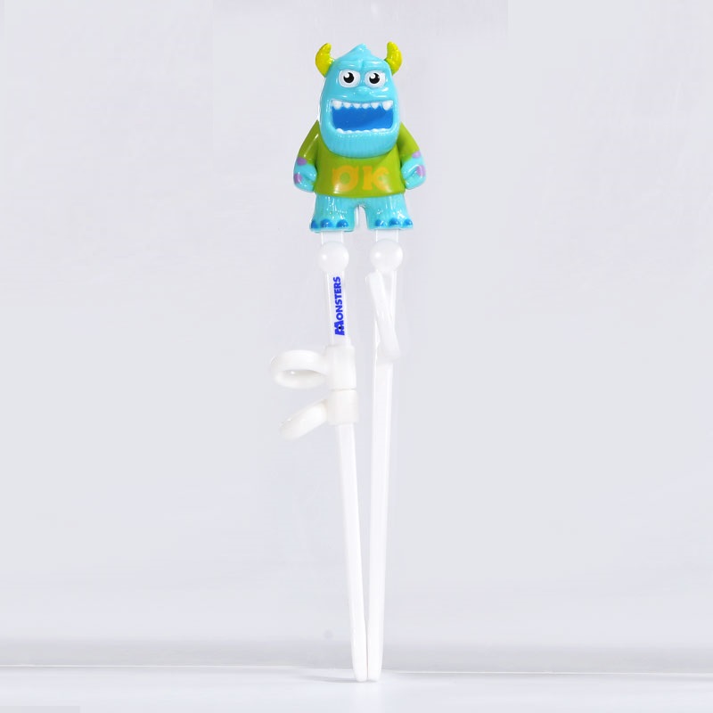 Đũa tập ăn hình Sulley Monster màu xanh lá nổi 3D cho trẻ em, bé trai - 58VNDM2063