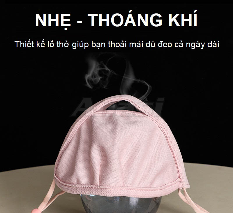 Khẩu trang che gò má vải dày chống nắng Anasi L441 - Khẩu trang nam nữ chống nám gò má