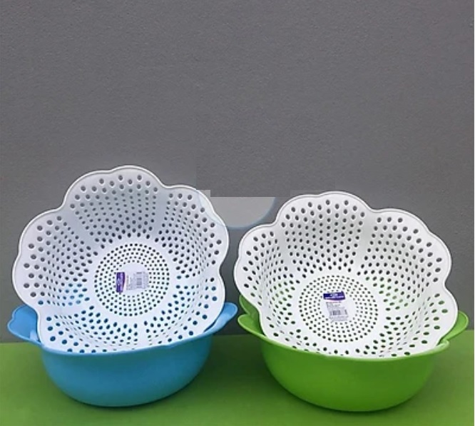 Bộ 2 rổ đựng rau quả hình hoa mai ( TẶNG MÓC KHÓA GỖ)