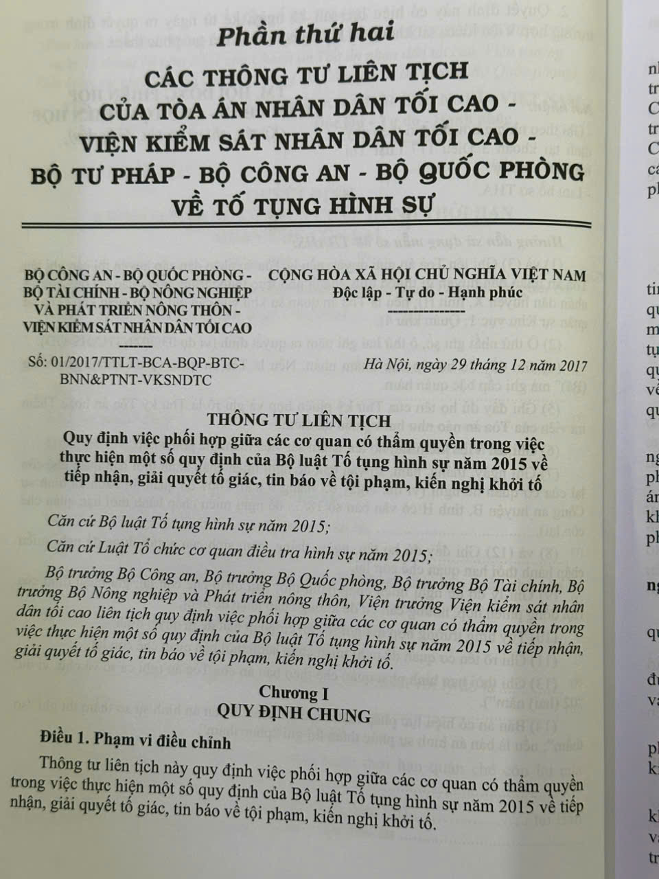 Các Thông Tư Liên Tịch Của Tòa Án Nhân Dân Tối Cao, VKSNDTC về Hình Sự, Tố Tụng Hình Sự, Dân Sự, Tố Tụng Dân Sự