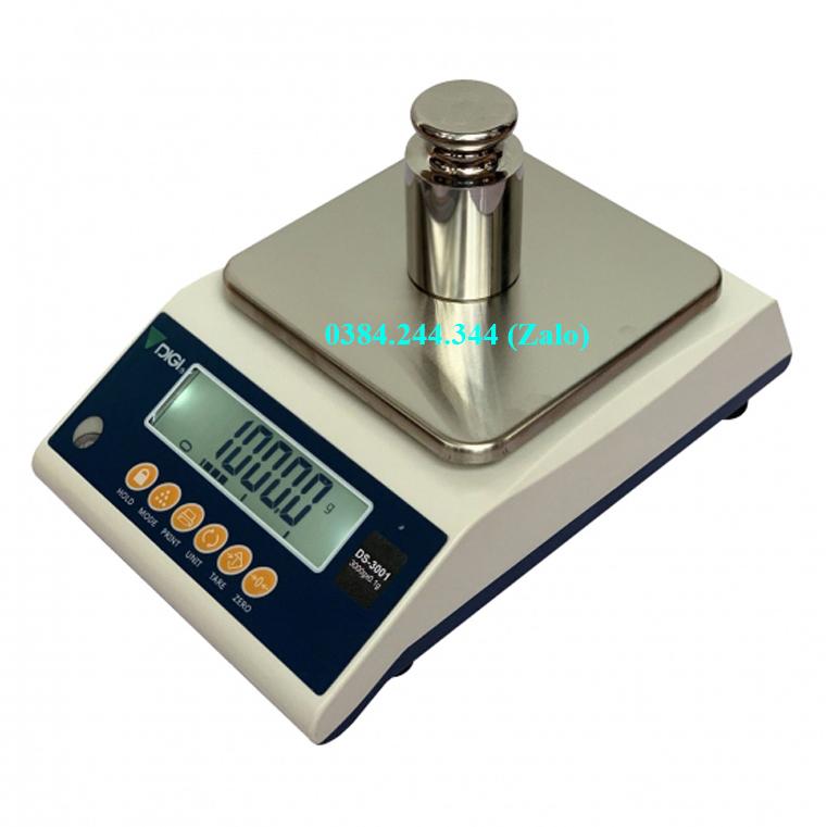 Bộ sản phẩm cân điện tử kỹ thuật 1 số lẻ Digi DS mức cân tối đa 6000g, độ chia 0.1g kết nối với màn hình hiển thị phụ
