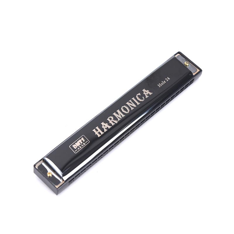 1PC Chuyên nghiệp 24 Hole Harmonica Miệng Cơ quan kim loại cho người mới bắt đầu nhạc cụ hòa âm Harp Harp Harmonium Blues