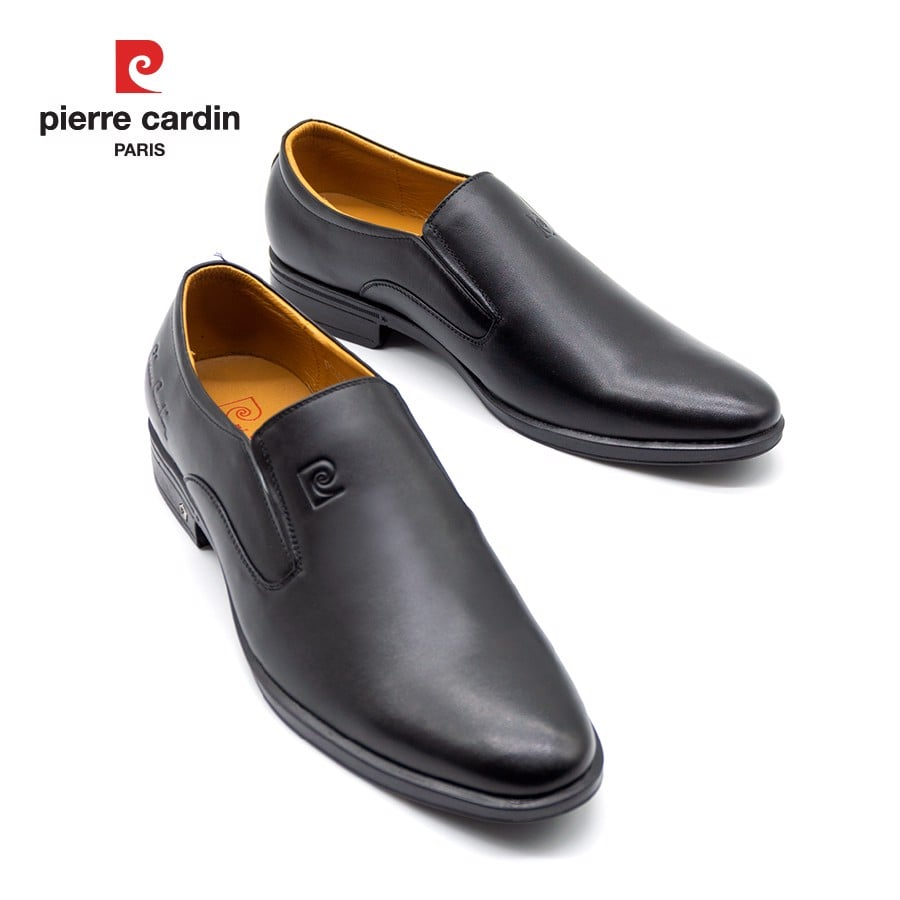 Giày lười da nam Pierre Cardin, chất liệu da bò thật cao cấp, thiết kế đơn giản, logo dập nổi sang trọng - PCMFWLG 712