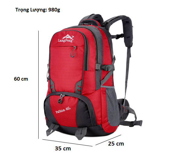 BALO DU LỊCH, BALO PHƯỢT CỠ LỚN BALOHOME 65L 6