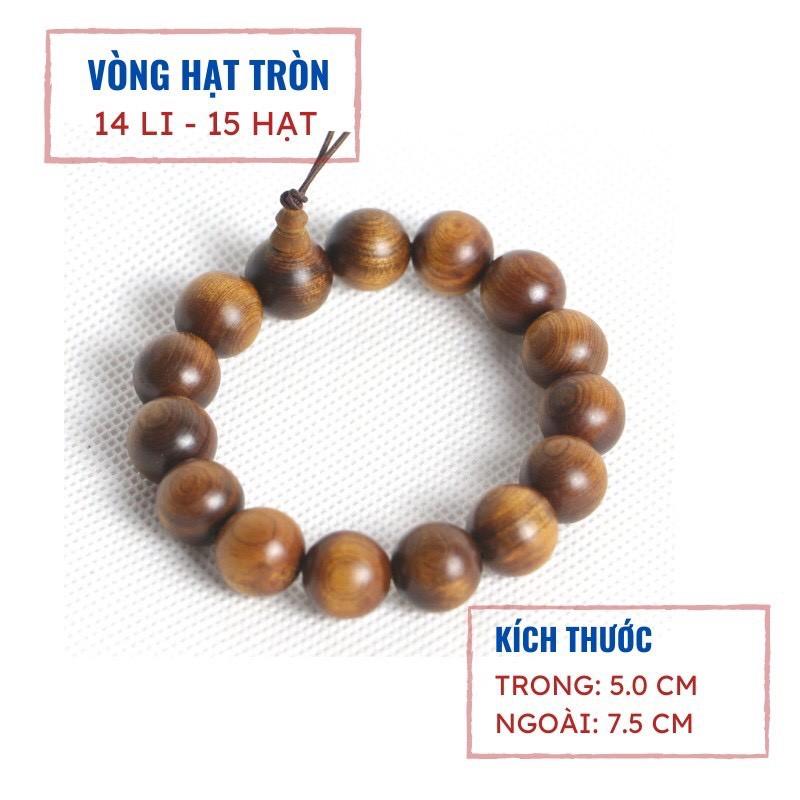 Vòng tay hạt tròn gỗ bách xanh gỗ quý