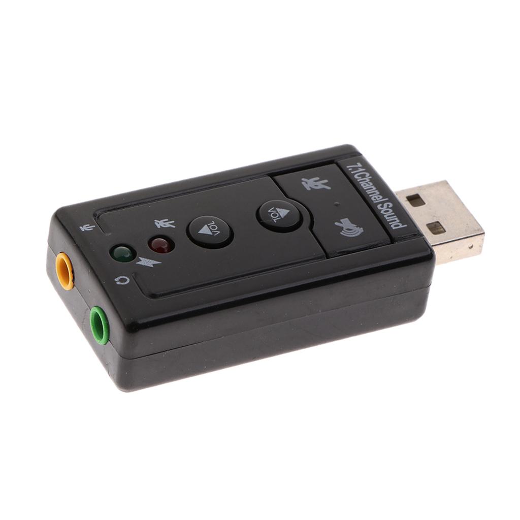 Sound Card Adapter3D Virtual 7.1CH Musical Instrument for Personal Computer