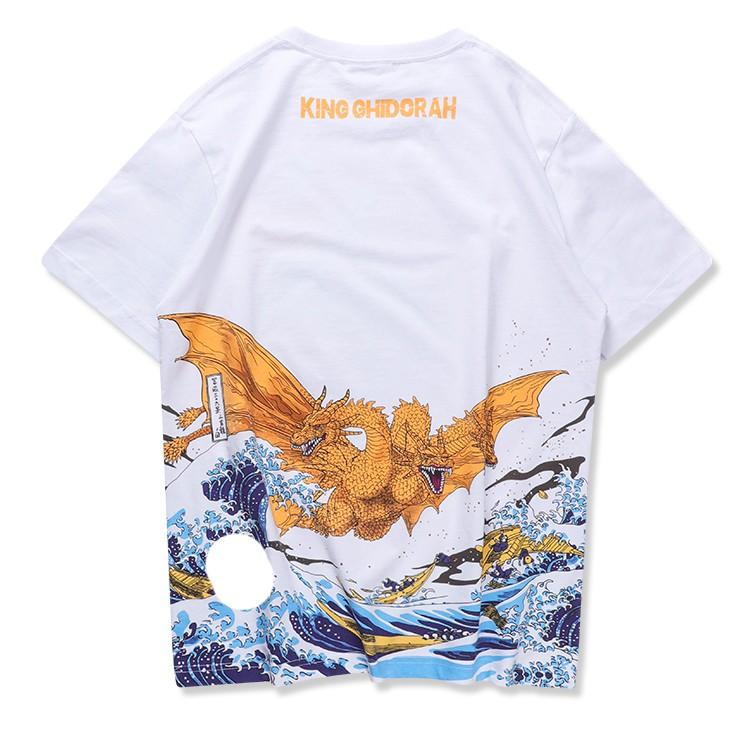 Áo thun Unisex Rồng Ba Đầu Hiphop áo nam nữ mùa hè