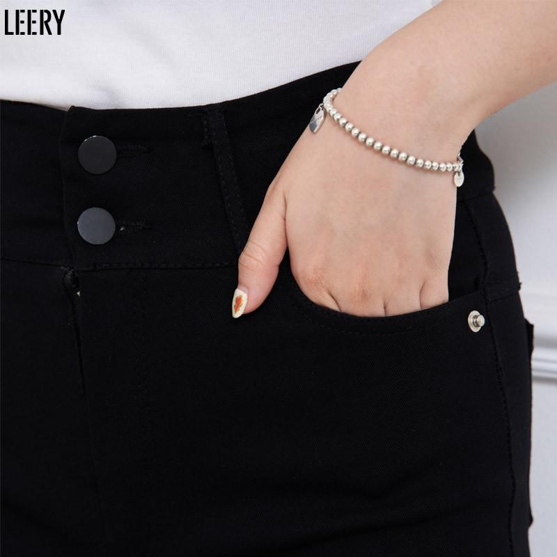 Quần jean nữ LEERY lưng cao, quần tregging chất jean mềm cao cấp dáng skinny nâng mông JEA-01