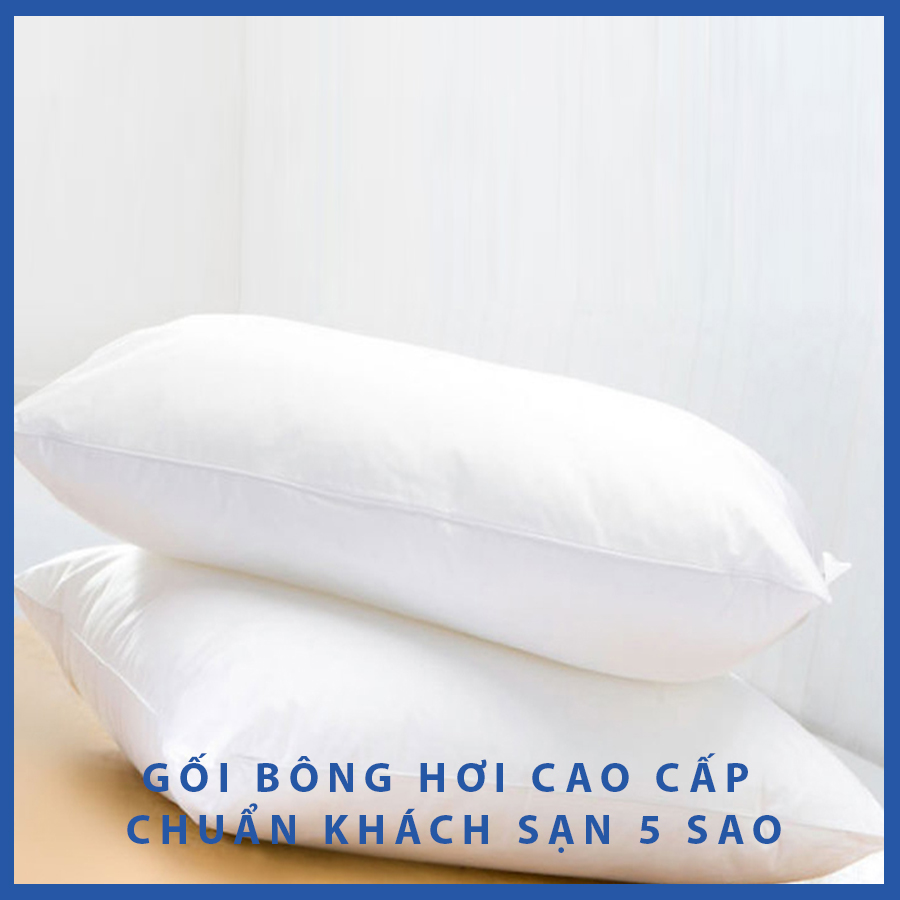 Ruột Gối Nằm Đầu Giường Bông Hơi Cao Cấp Chuẩn Khách Sạn 5 Sao Ruột Gối Đầu 40X60 cm 50X70 cm Hút Chân Không