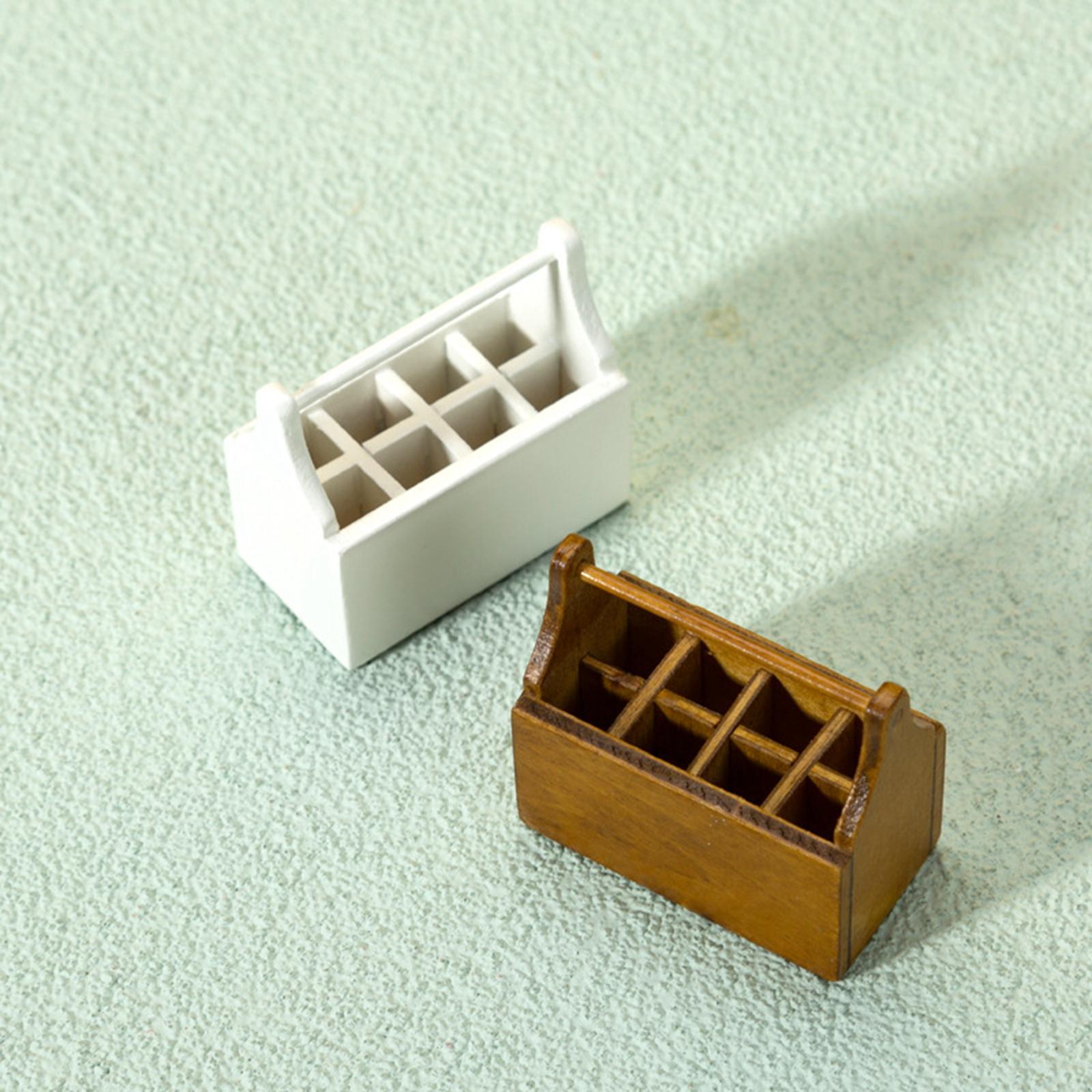 Mini Dollhouse Tool Box Model Toys Dollhouse Decor Accessory for Children White