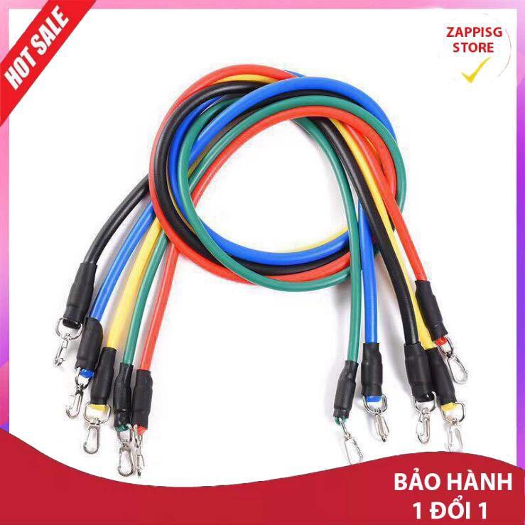 Sale Bộ 5 dây ngũ sắc đàn hồi tập thể hình cao cấp,dây kháng lực - dụng cụ tập gym - thể thao- Bảo hành 1 đổi 1