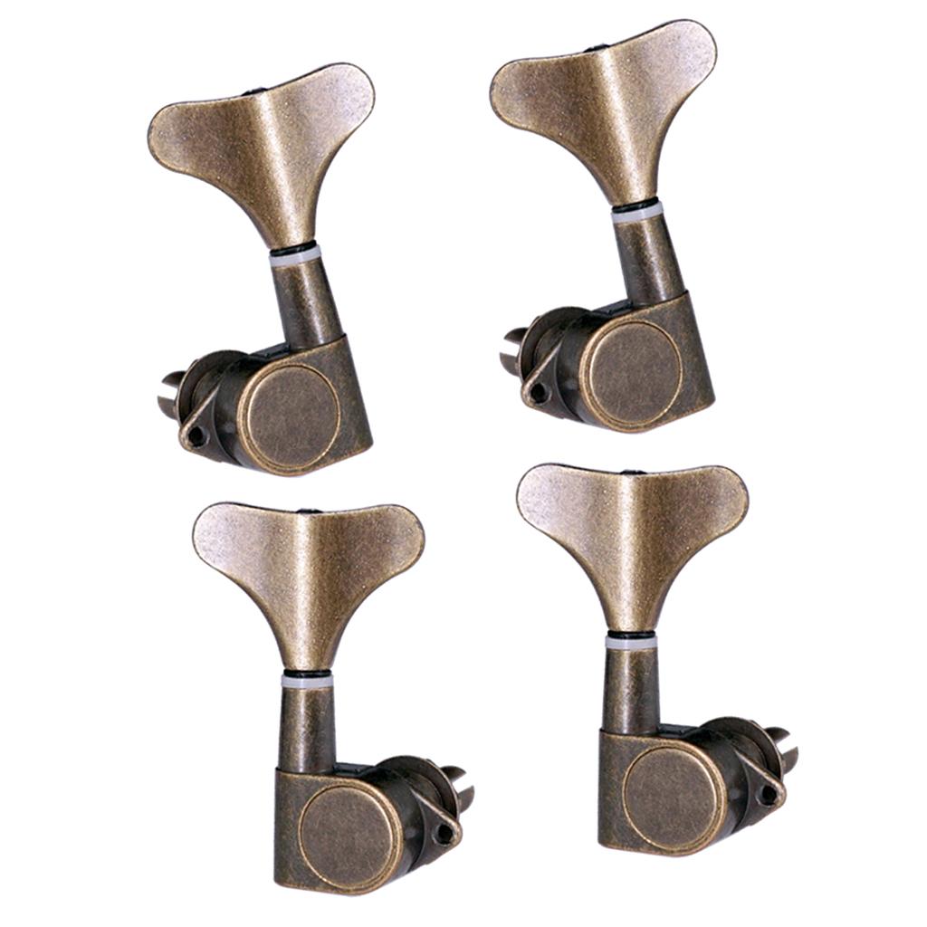 Đuôi Cá Nút Bass Dây Đàn Guitar Tuner Chốt Khóa Máy Đầu 2L2R Vàng Đồng