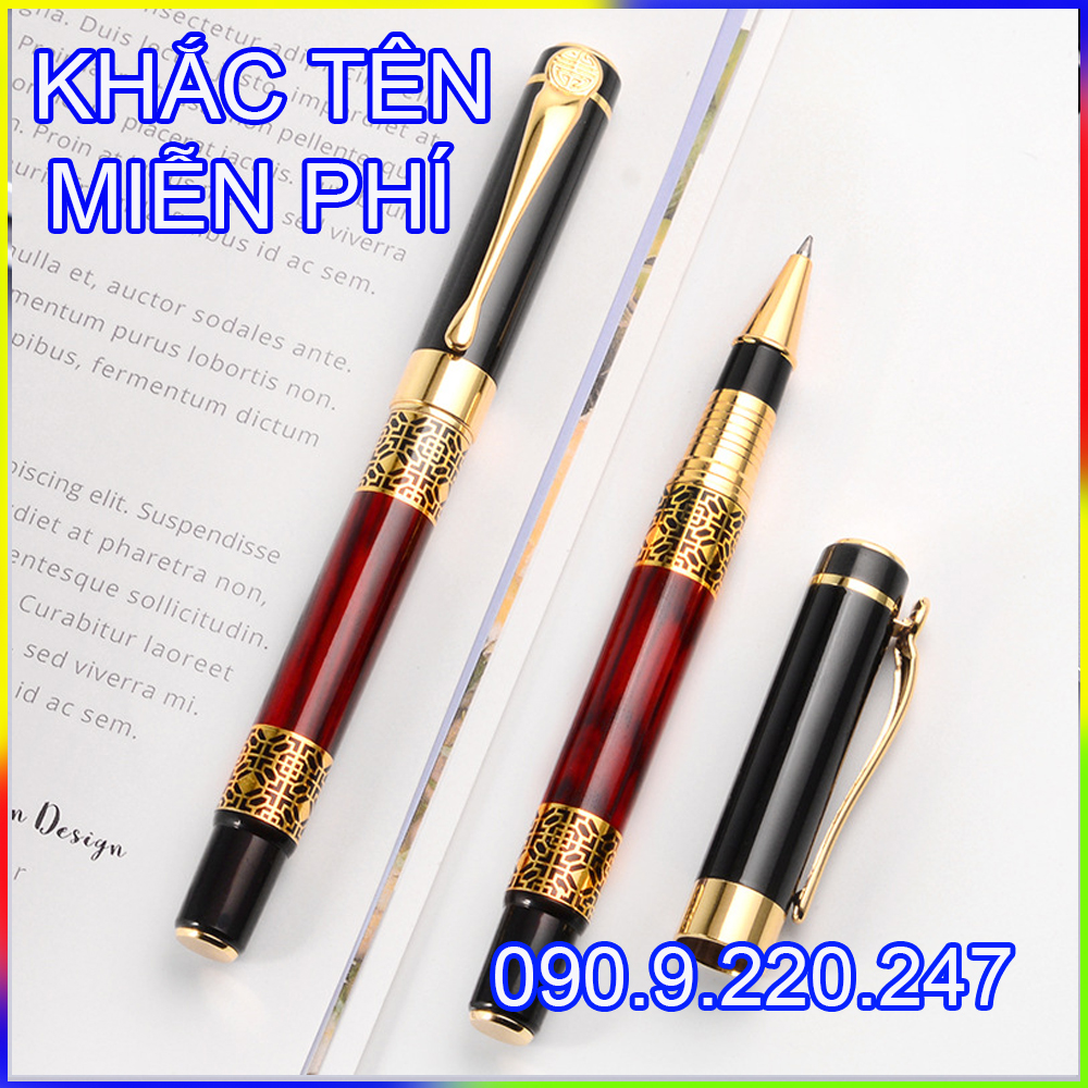 (Gift) Bút ký khắc tên cao cấp Doanh nhân, mực ịn đều ở mọi góc nghiêng