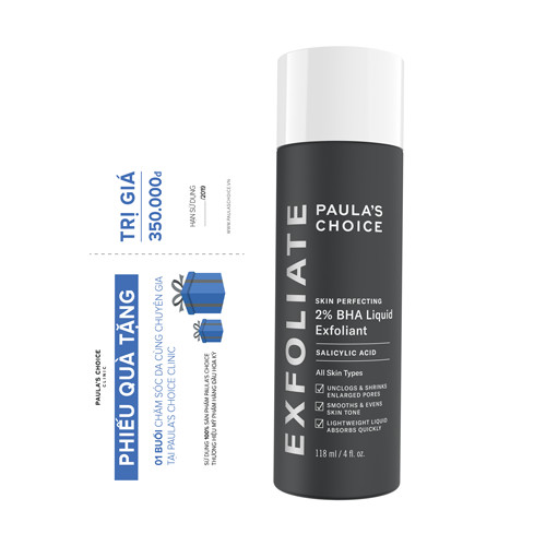 Dung dịch giảm thiểu tế bào chết 2% BHA Paula's Choice Skin Perfecting 2% BHA Liquid Exfoliant 118ml