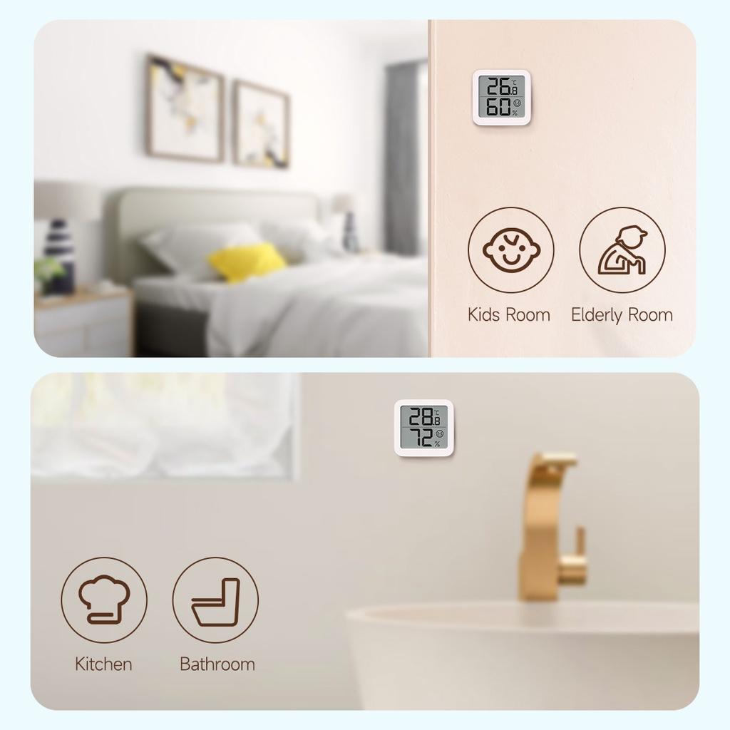 Nhiệt Kế Kỹ Thuật Số Xiaomi Youpin Miiiw Với Màn Hình LCD Cảm Biến Độ Ẩm Cao Tiện Dụng