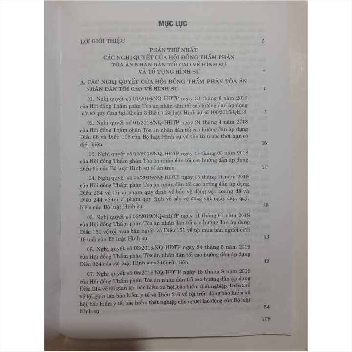 Các Nghị Quyết Của Hội Đồng Thẩm Phán Toà Án Nhân Dân Tối Cao về Hình Sự - Tố Tụng Hình Sự - Dân Sự - Tố Tụng Dân Sự - Hành Chính từ năm 1986 đến năm 2023 - V2203TP