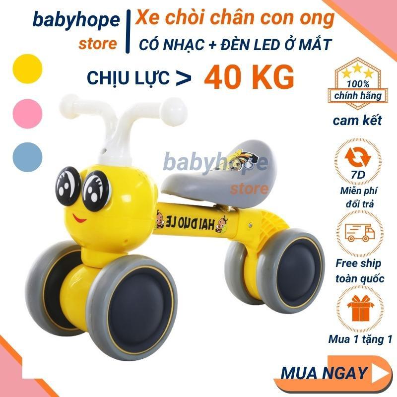 Xe chòi chân cho bé 1 2 tuổi con ong có nhạc đèn mẫu hot nhất 2021