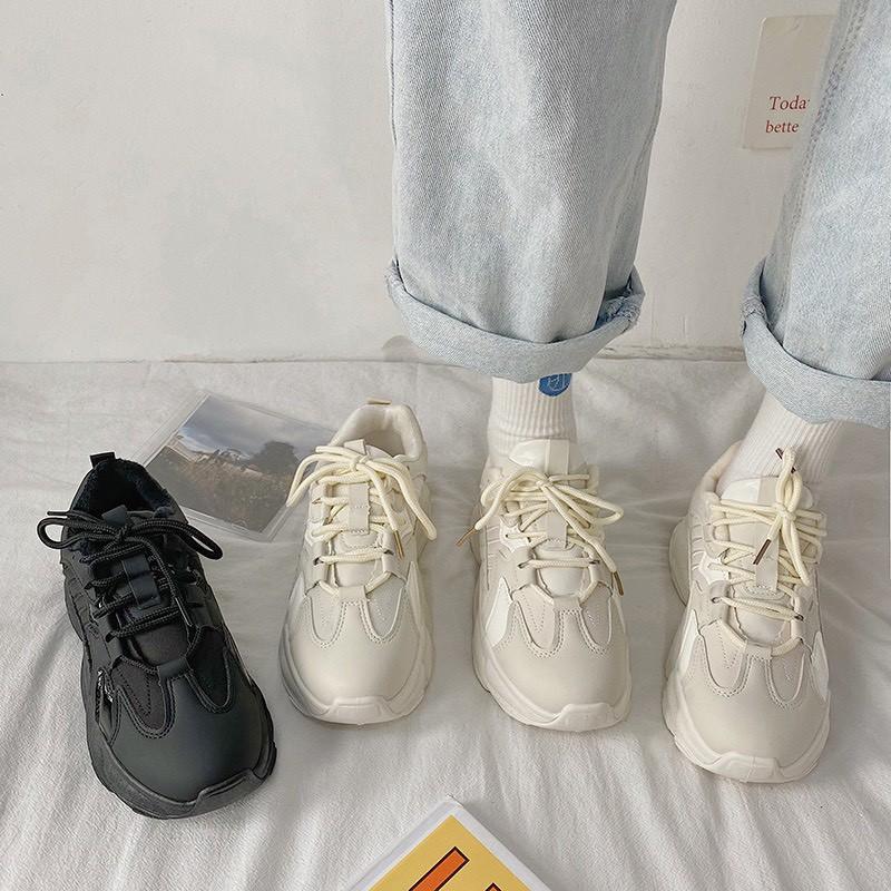 Giầy thể thao nữ đế 5 phân trơn màu