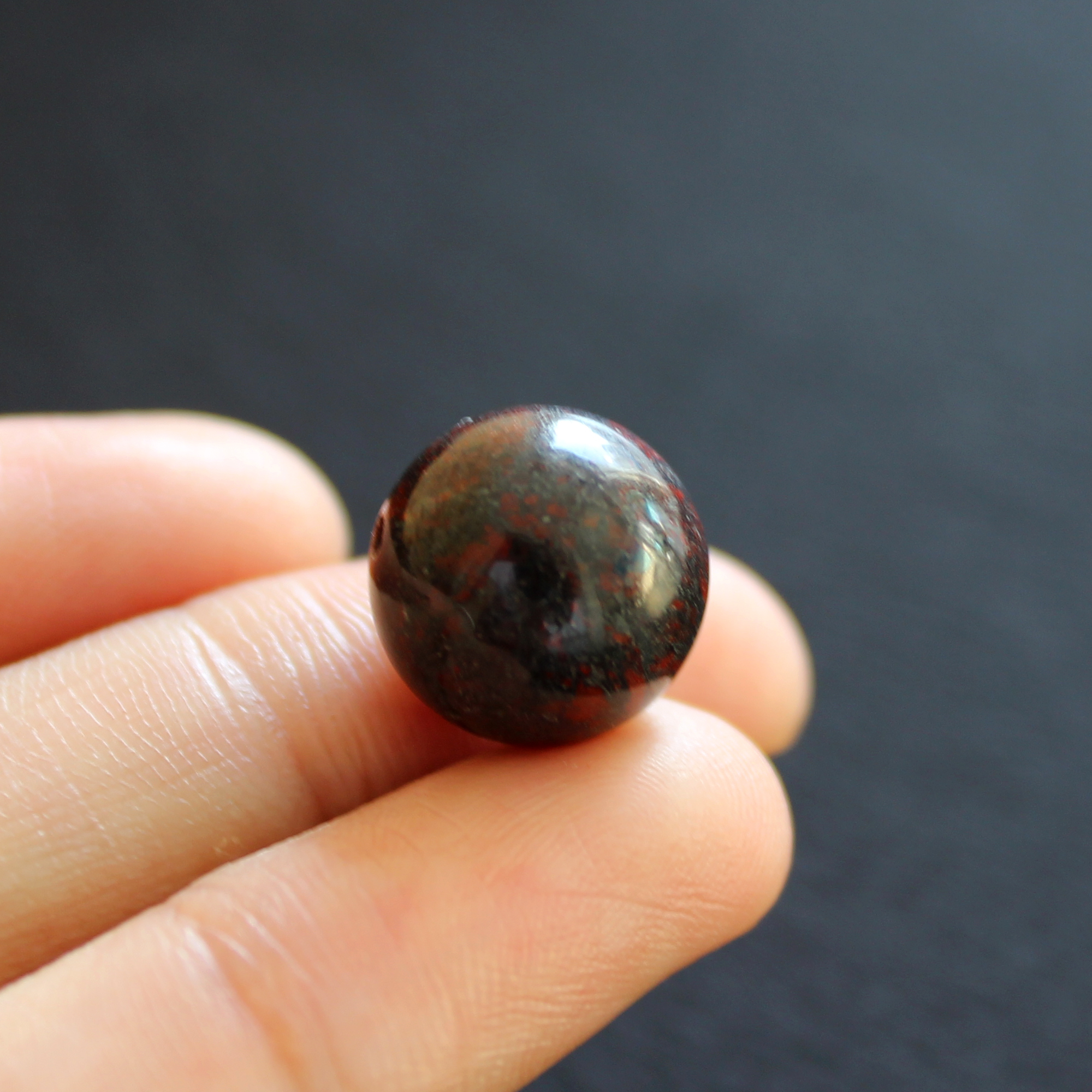 Combo 3 Hạt Dark Red Jasper (Hồng Ngọc Thạch) Tự Nhiên Size 12MM