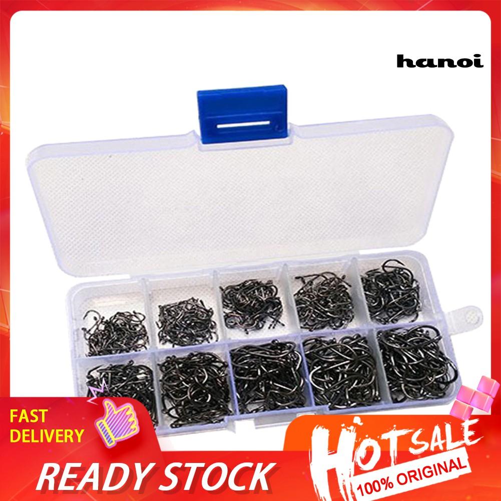 Set 500 Lưỡi Câu Cá Bằng Thép Carbon Cao Cấp