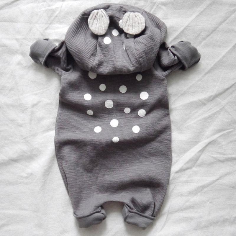 Giáng Sinh Em Bé Hươu Bé Sơ Sinh Áo Liền Quần Trang Phục Bé Trai Jumpsuit Mùa Thu Trẻ Sơ Sinh Quần Áo Cotton Bé Gái Romper Áo Liền Quần Có Mũ Trùm Đầu 0-2Y