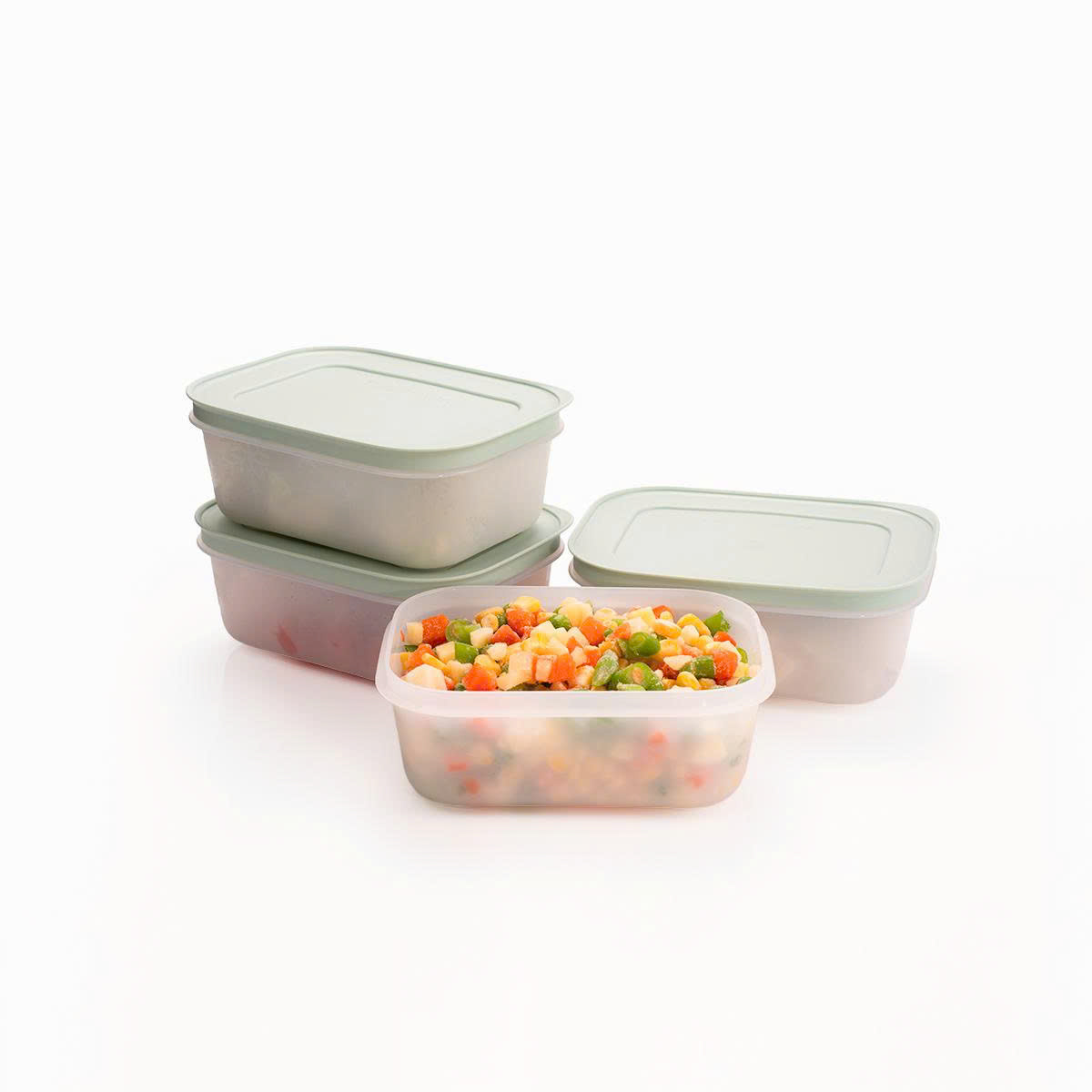 Bộ 4 Hộp Đựng Thực Phẩm Tupperware Trữ Đông Freezable Gen II 450ml