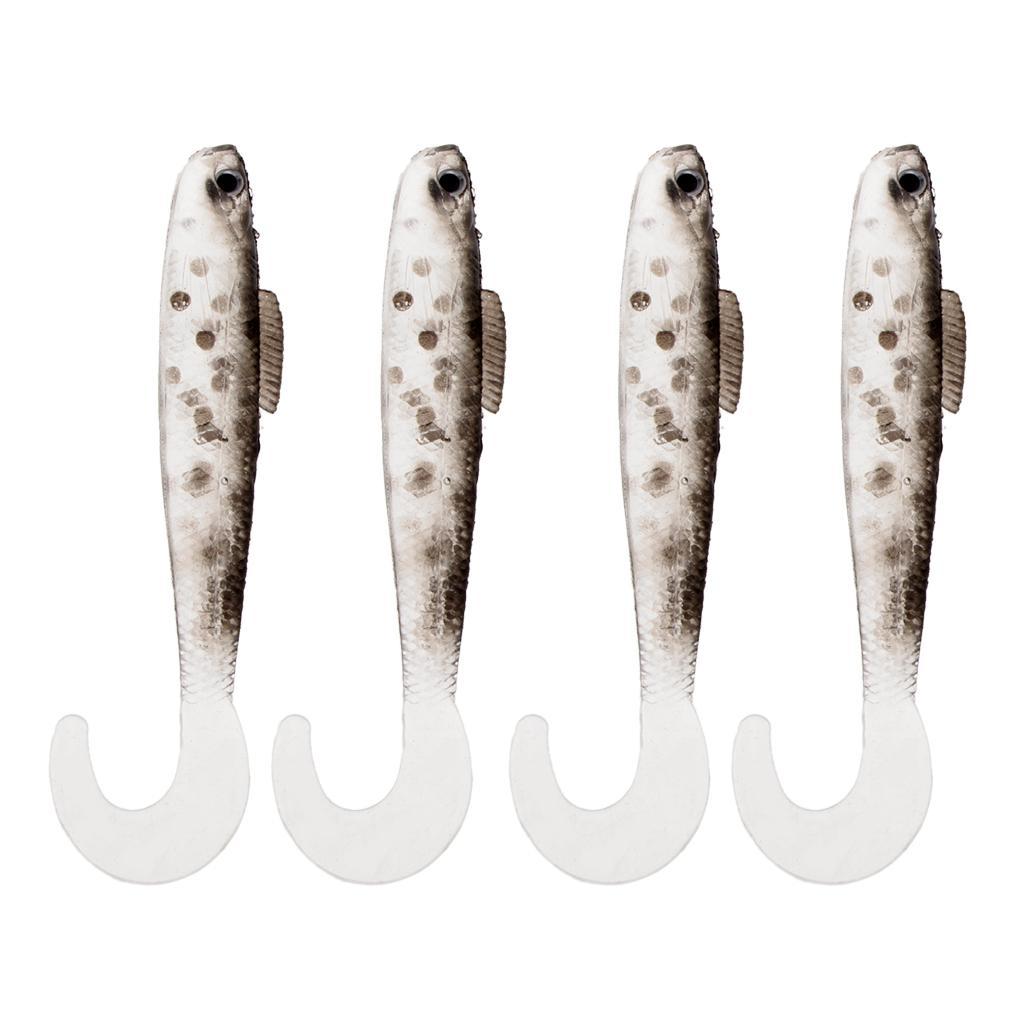4pcs Soft Fishing Lure Baits Fishing Lure High Realistic Swimbaits