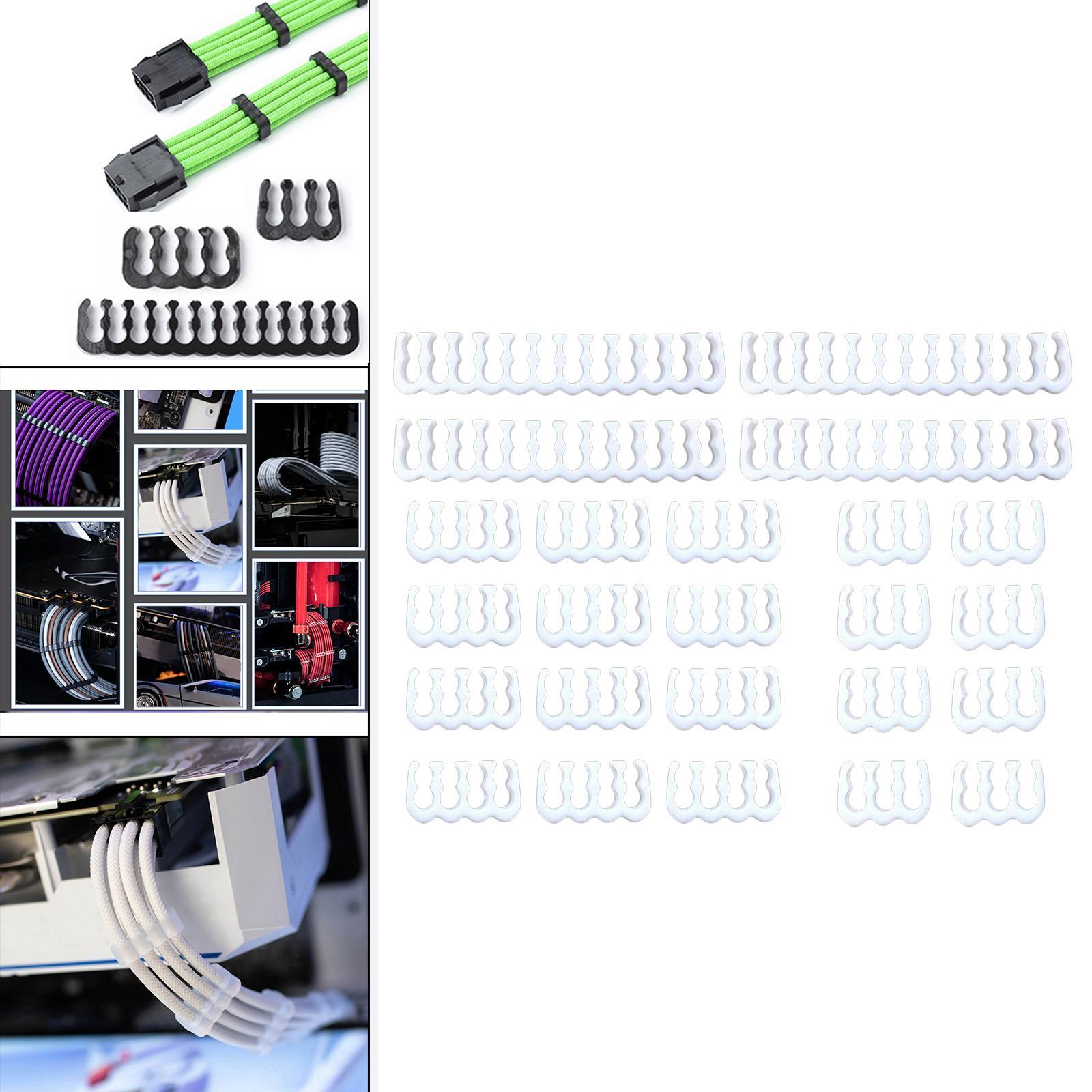 24Pcs/Set 6/8/24 Pin Cable Comb Clamp Clip Organizer Dresser for 3-3.6mm Wiring Premium