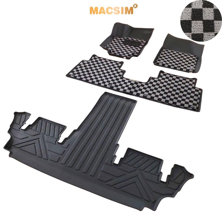 Thảm Lót Sàn 2 Lớp TPE Macsim Volkswagen Viloran 2023+ Chuẩn Form, Bền, Không Mùi ( dệt thô caro 2 lớp sd3 ct)
