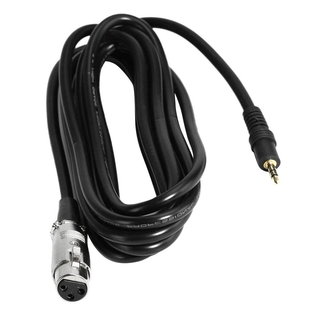 XLR Female to 3.5mm TRS Male Cable - 0.5m Microphone Wire