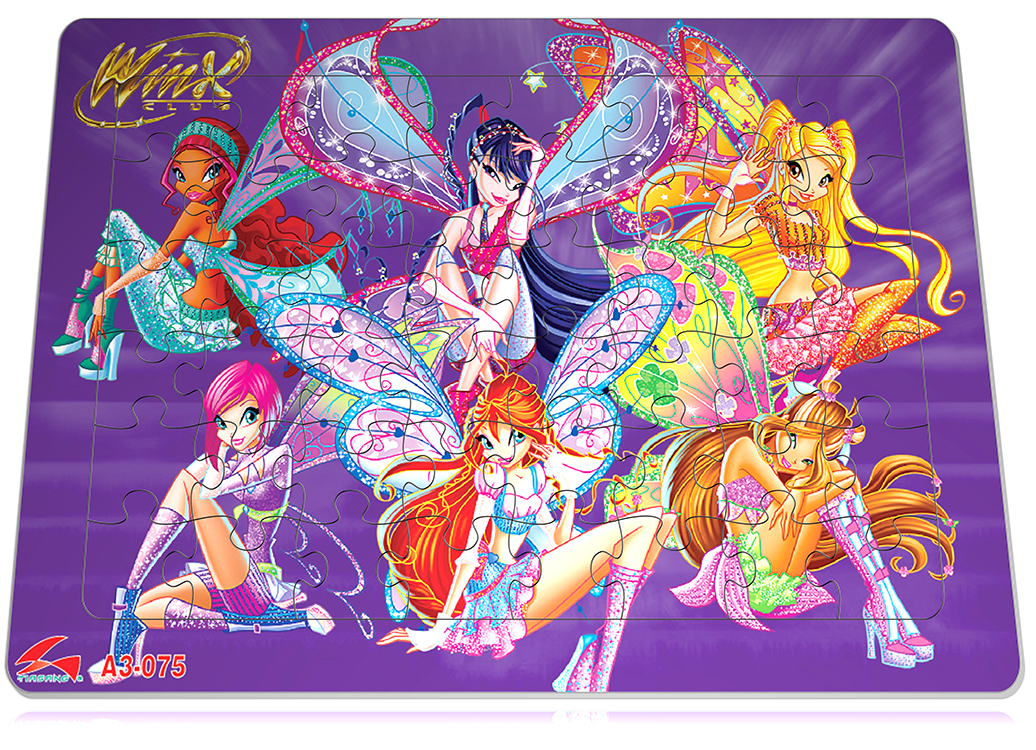 Xếp hình Tia Sáng WinX  (48 Mảnh Ghép) - Tặng kèm câu đố mặt sau cho bé