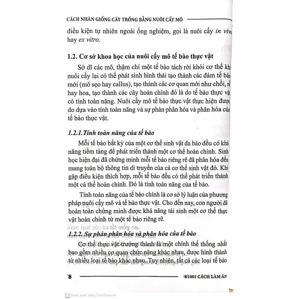 Sách - Cách Nhân Giống Cây Trồng Bằng Nuôi Cấy Mô - Công Nghệ Nhân Giống Hiệu Quả Cho Tương Lai - NXB Nông Nghiệp