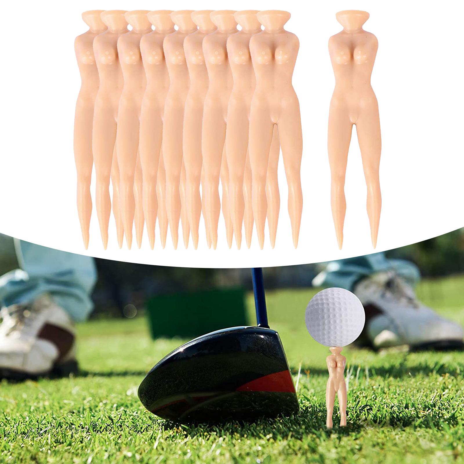 10pcs 3 Inch Plastic Golf Tees Lady Tees Woman Golf Tees Nude Lady Body Golf Tees for Golf Training Professional Golf Tees Golfer Gift Accessory