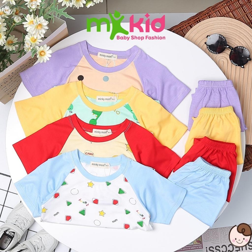 Bộ Cộc Tay Cho Bé FREE SHIP Bộ Minky Mom Cộc Tay Cho Bé Trai Bé Gái Chất Thun Lạnh siêu mềm mịn thoáng mát