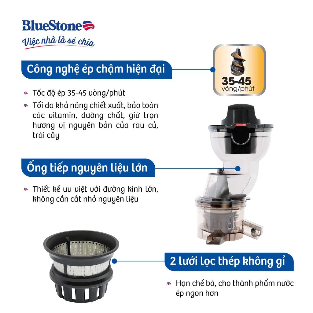 Máy Ép Chậm Bluestone SJB-6568, 250W - 2 Lớp Lưới Lọc Mịn, Ép Kiệt Bã Rau Củ Quả, Hàng Chính Hãng